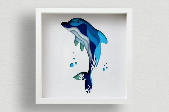 3D Dolphin Shadow Box SVG for Laser Cutting: A Design Asset Worth Adding to Your Toolkit