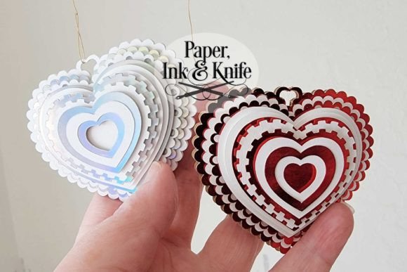 3D Heart Ornament: A Versatile SVG Shape for Digital Sellers