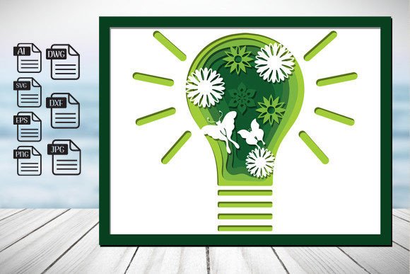 3D Light Bulb Shadow Box Laser Cut: A Stylish Addition for Handmade Creations