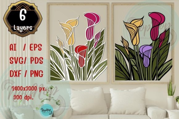 3D Lively Flower V.2: A Vibrant 3D SVG for Paper Flower Projects