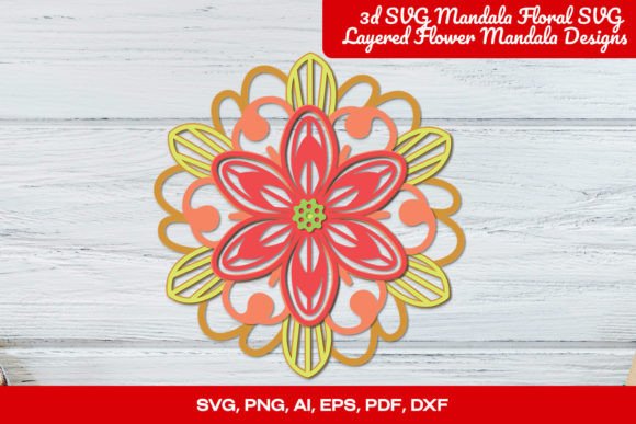 3D SVG Mandala Floral: A Powerful Graphic Design Asset for Paper Flowers and Branding