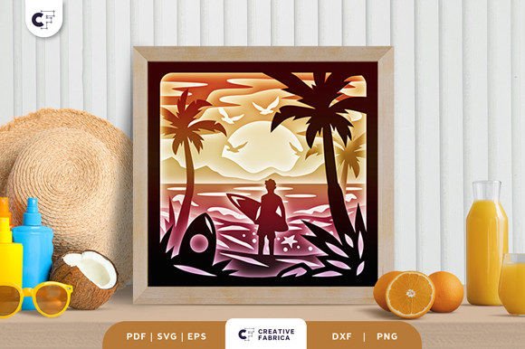 Beach Sunset 3D SVG: A Seasonal Graphic Design Asset for Polished Publishing