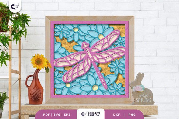 Dragonfly Light Box 3D Paper Cut Review