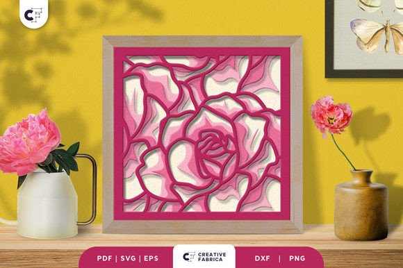 Flower Garden 3D Shadow Box SVG Review for Real Projects