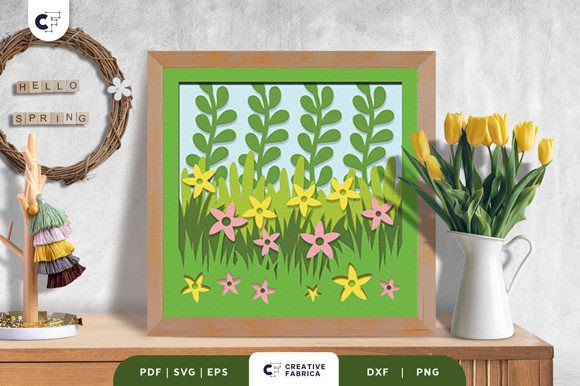 Fragrant Meadow 3D SVG for Seasonal Design Projects