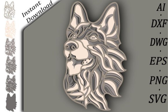 German Shepherd Multilayer Svg 3D File Review: Real-World Design Potential