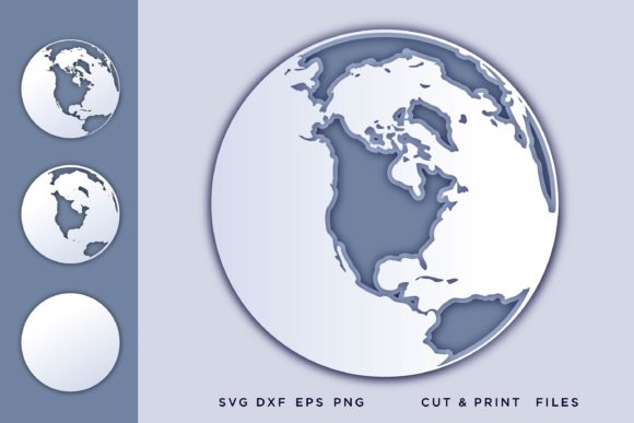 Layered Earth 3D: A Vibrant Graphic Design Asset for Modern Branding