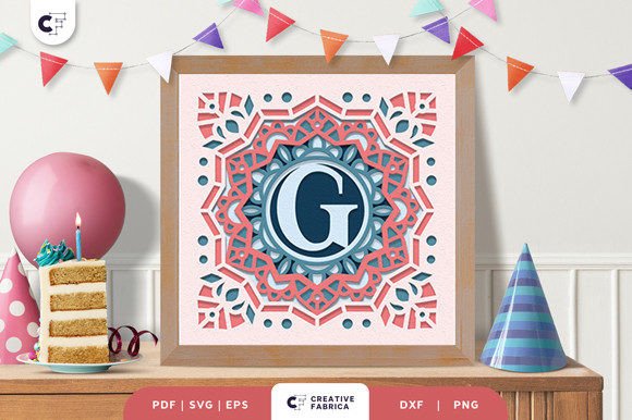 Letter G 3D SVG for Birthday Crafts and Creative Projects