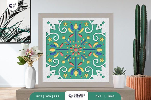 Spring Folk Flower 3D SVG Design for Seasonal Projects