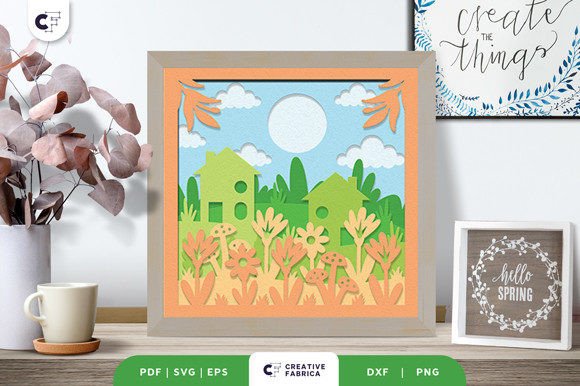 Spring Garden 3D SVG for Seasonal Design Projects