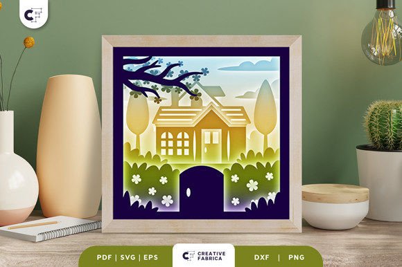 Spring Home 3D SVG Design for Seasonal Creations