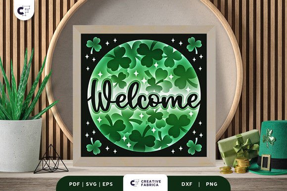 Welcome St. Patrick’s Day 3D SVG for Holiday Crafting